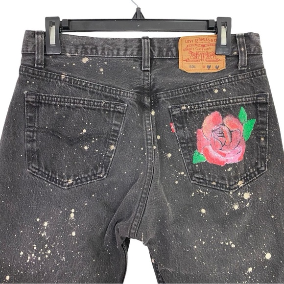 Levi’s Jean Shorts Jorts Waist 27 Unisex Womens Small 4 6 90s Levis Long Shorts - Picture 5 of 13